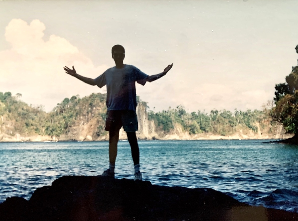 A shadowy photo inside Manuel Antonio Park in Costa Rica back then