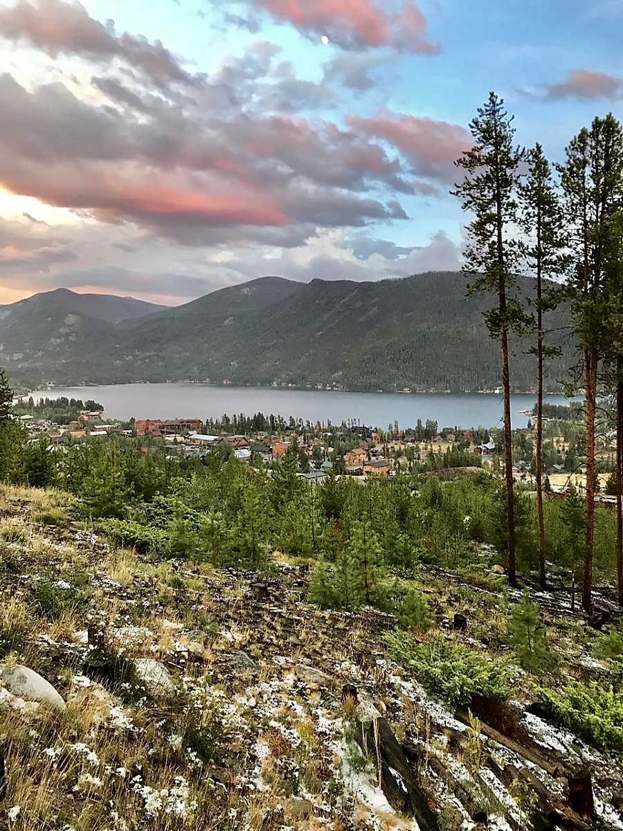 A view of Grand Lake Colorado - the town and the lake