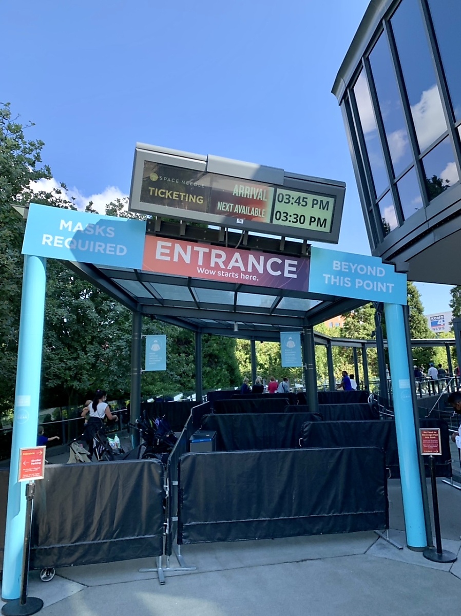 The main entrance while visiting the Space Needle
