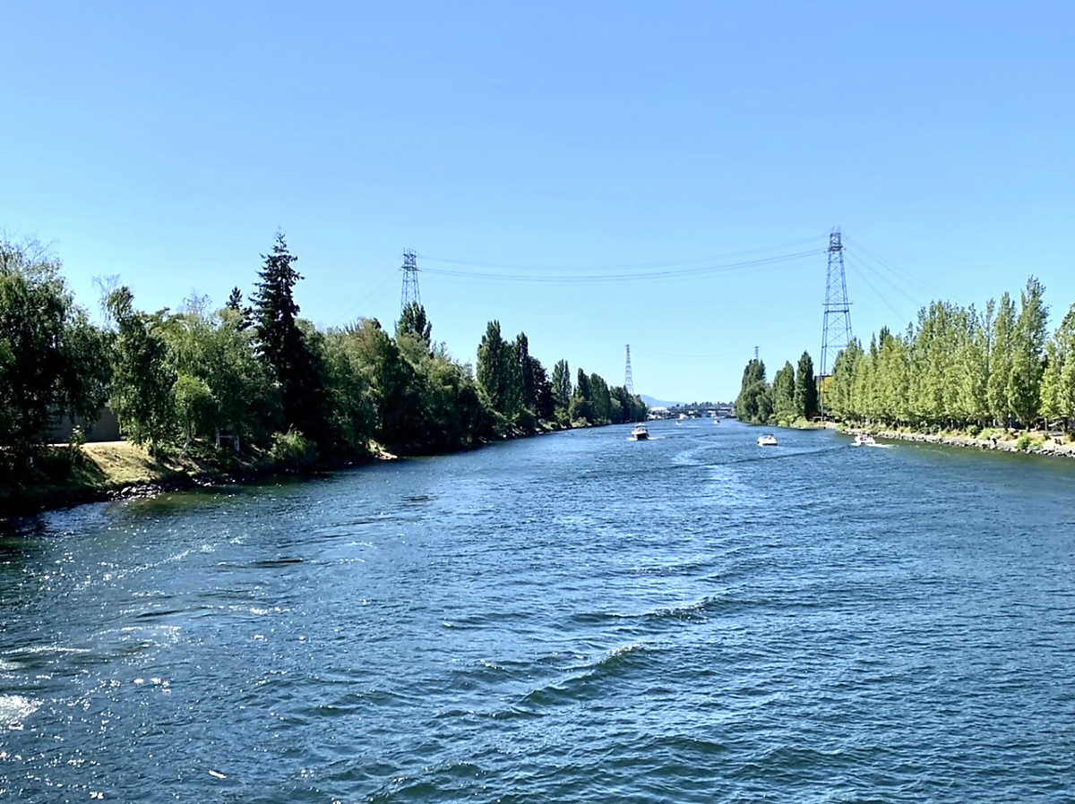 The manmade Fremont Cut linking Seattle's Lake Union with the Puget Sound