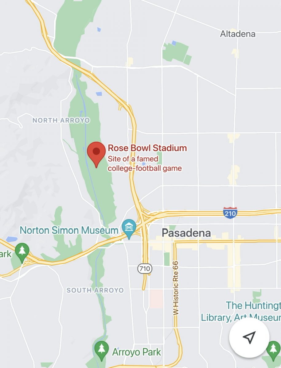 A map of Pasadena