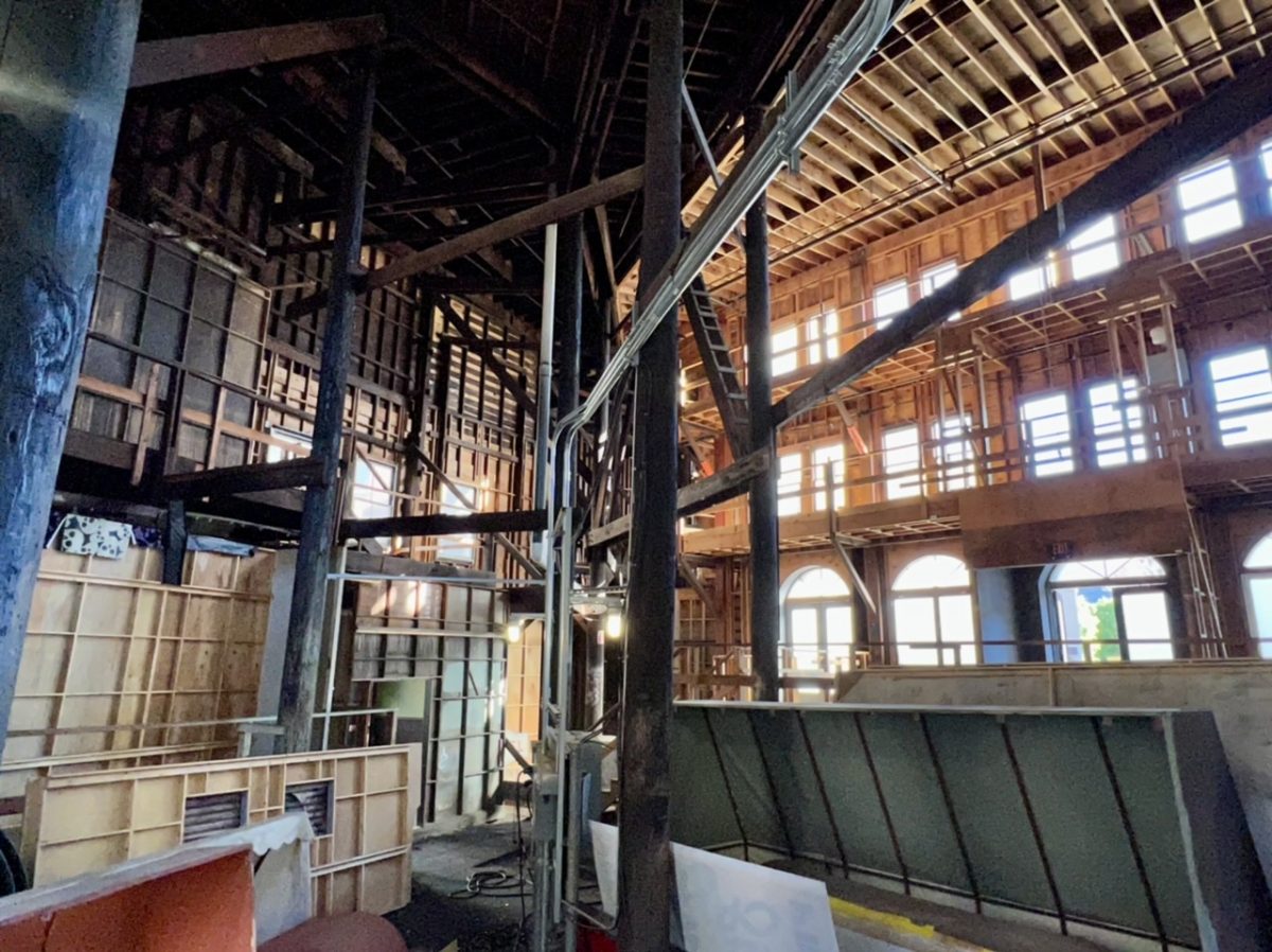 Looking inside one of the backlot building fronts