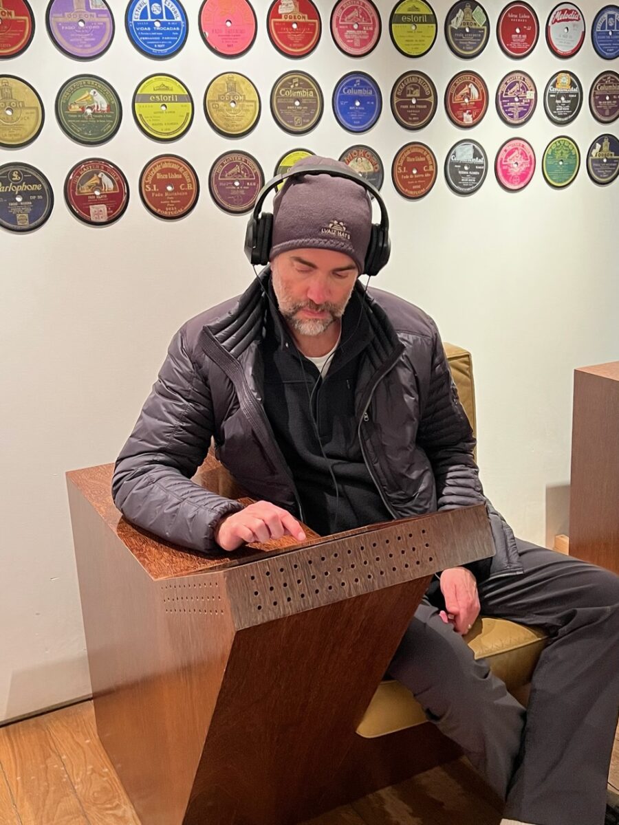 The Thorough Tripper listening to classic Fado recordings at the Fado Museum 