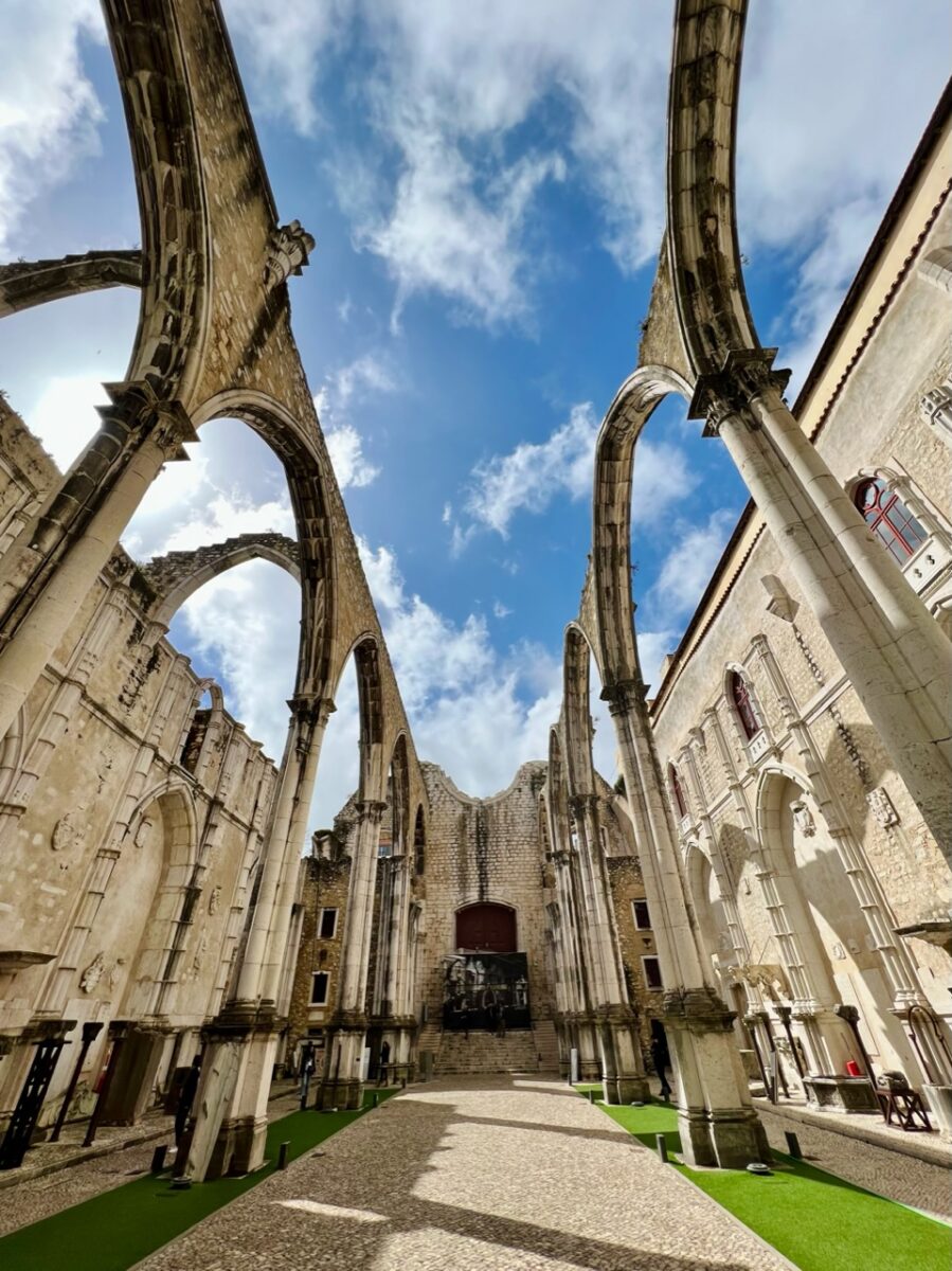 The roofless Carmo Convent in Lisbon Portugal