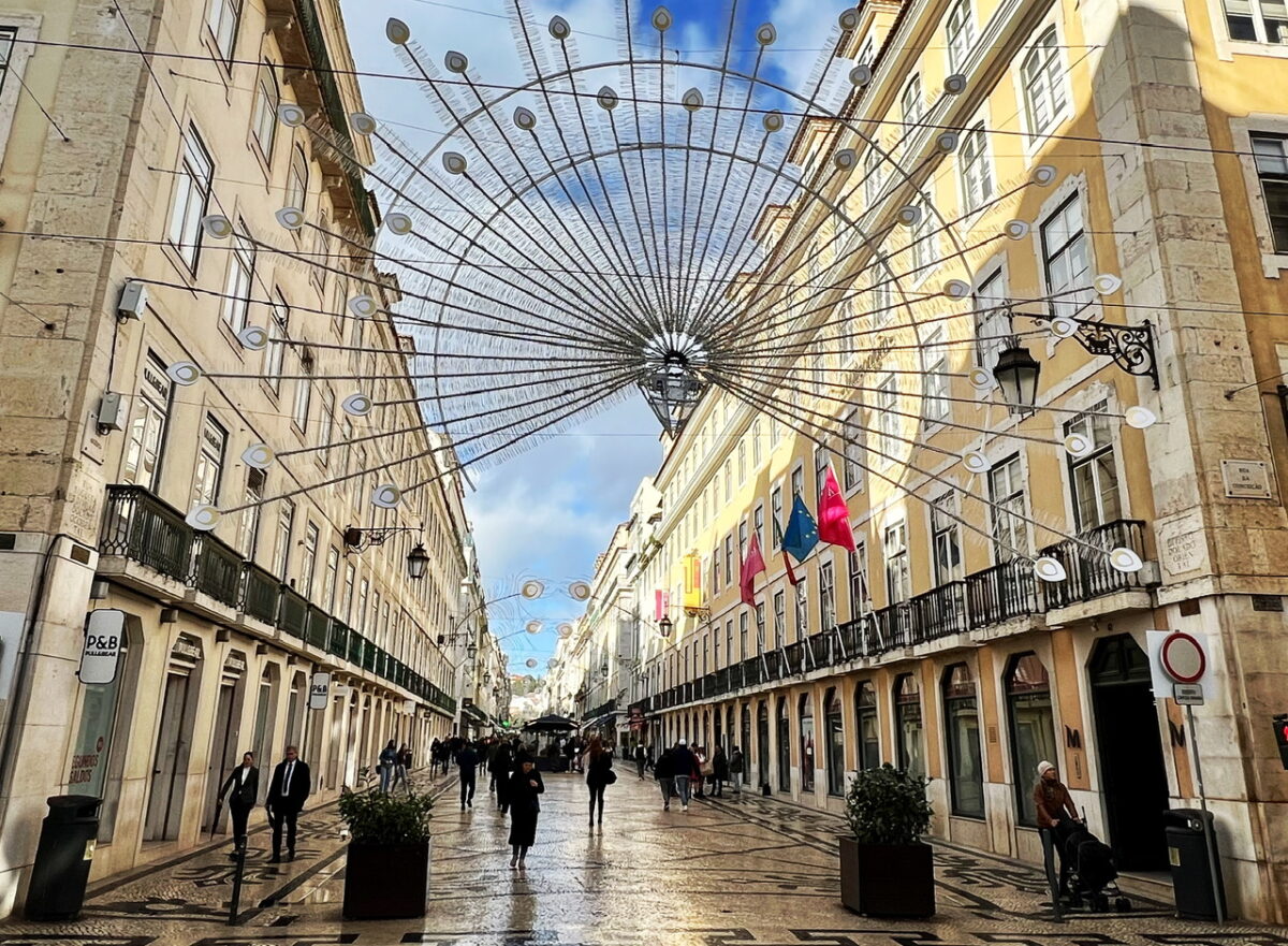 Rua Augusta - one of the main walking streets to visit when you travel to Lisbon Portugal