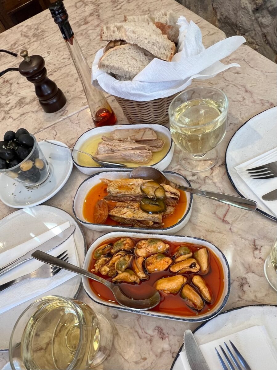 A Meal of Tinned Fish or Conservas is very common when you travel to Lisbon