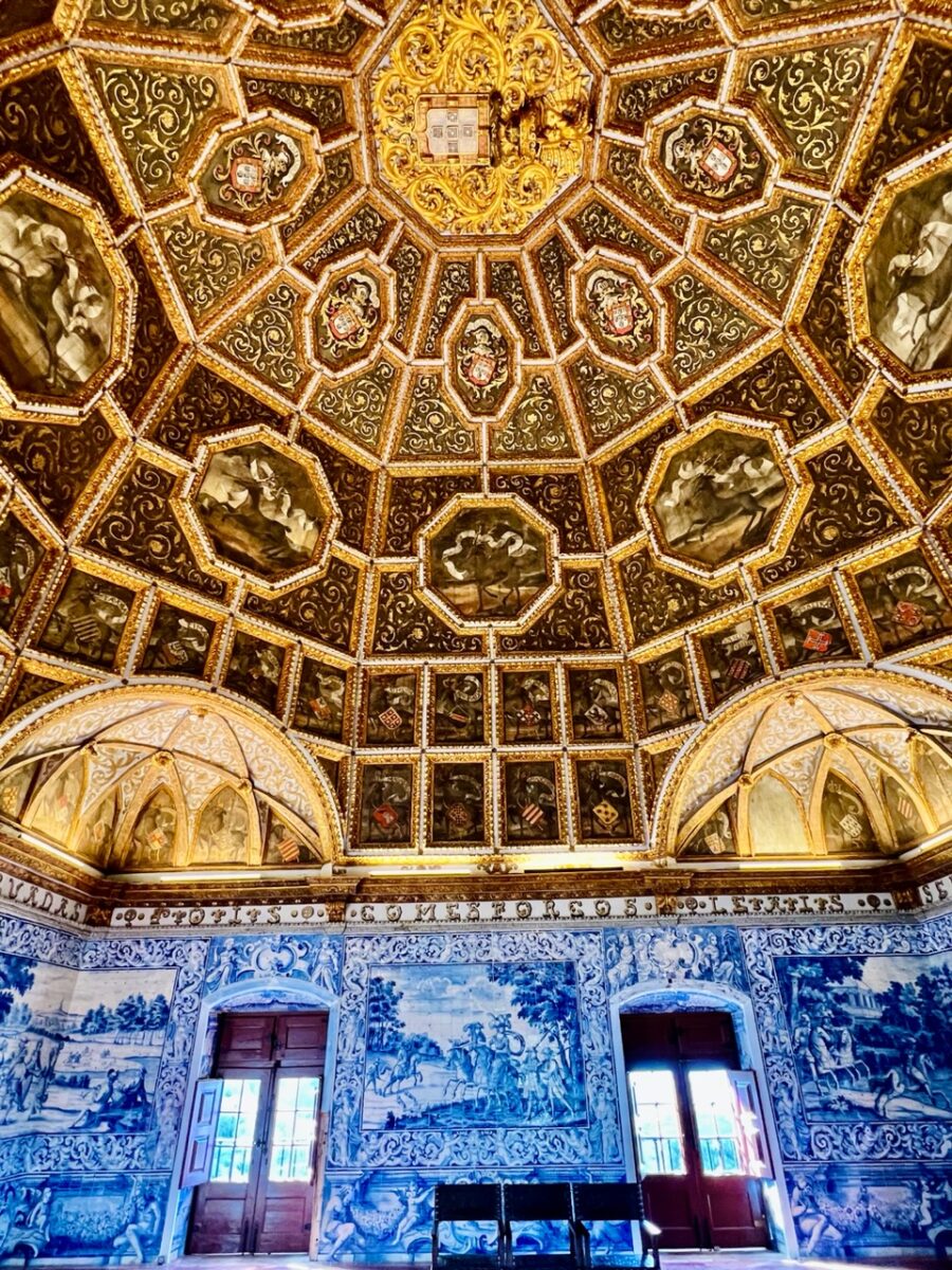The Heraldic Hall in the National Palace of Sintra in Portugal