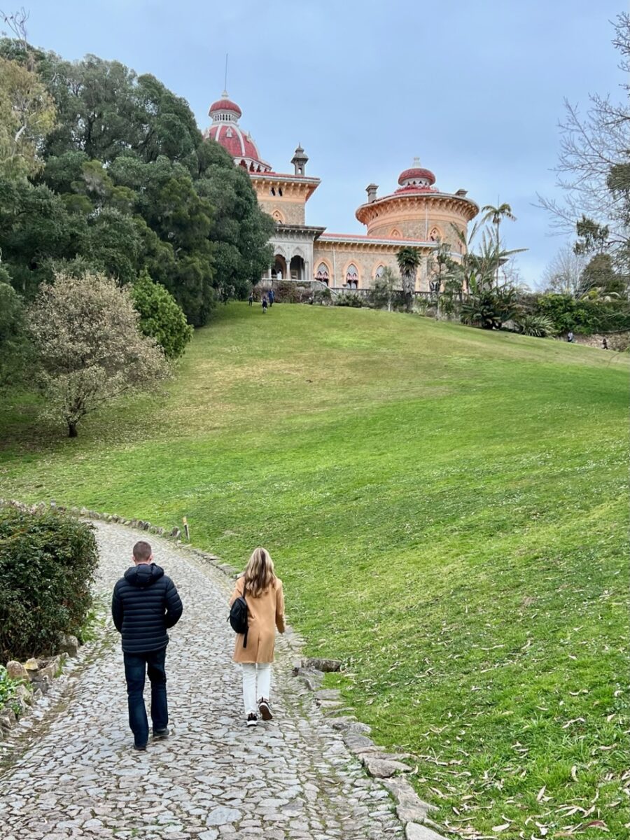 Monserrate Palace and it's huge lawn in Sintra Portugal