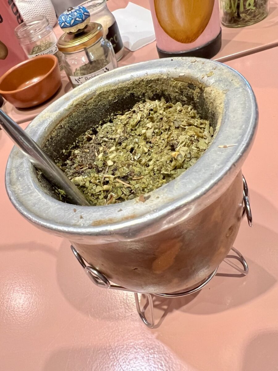 A cup of Mate in at a Mate class in Buenos Aires