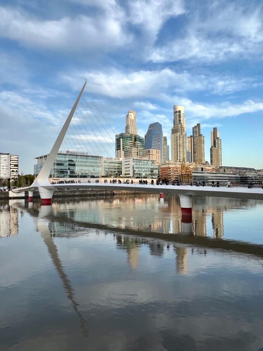 Puerto Madero and the Woman's bridge in the foreground