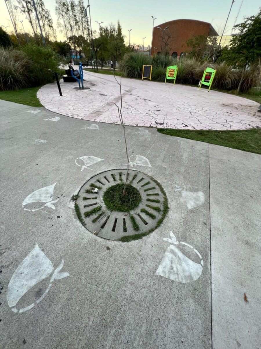 The white head scarf symbol of the Mothers of the Plaza de Mayo as seen on the Chacarita & Vermouth Food Tour in Buenos Aires