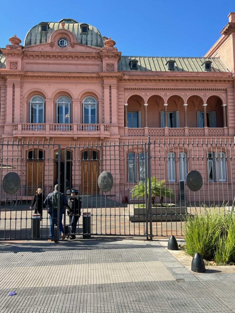 The Presidential balconies at the Casa Rosada