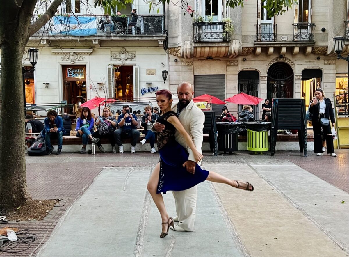 Tango Dancers in Plaza Dorrego during the Feria de San Telmo