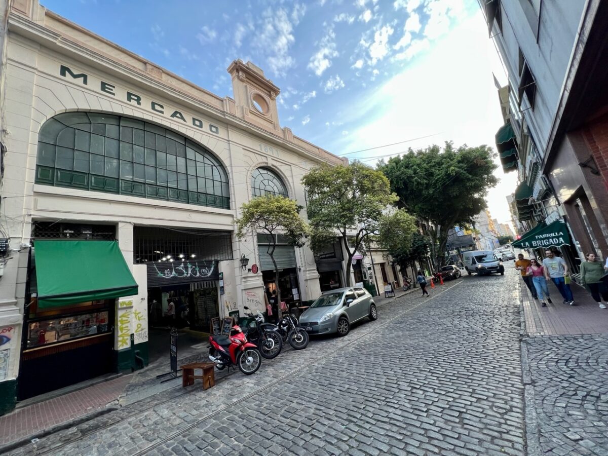 The facade of the San Telmo Market in Buenos Aires