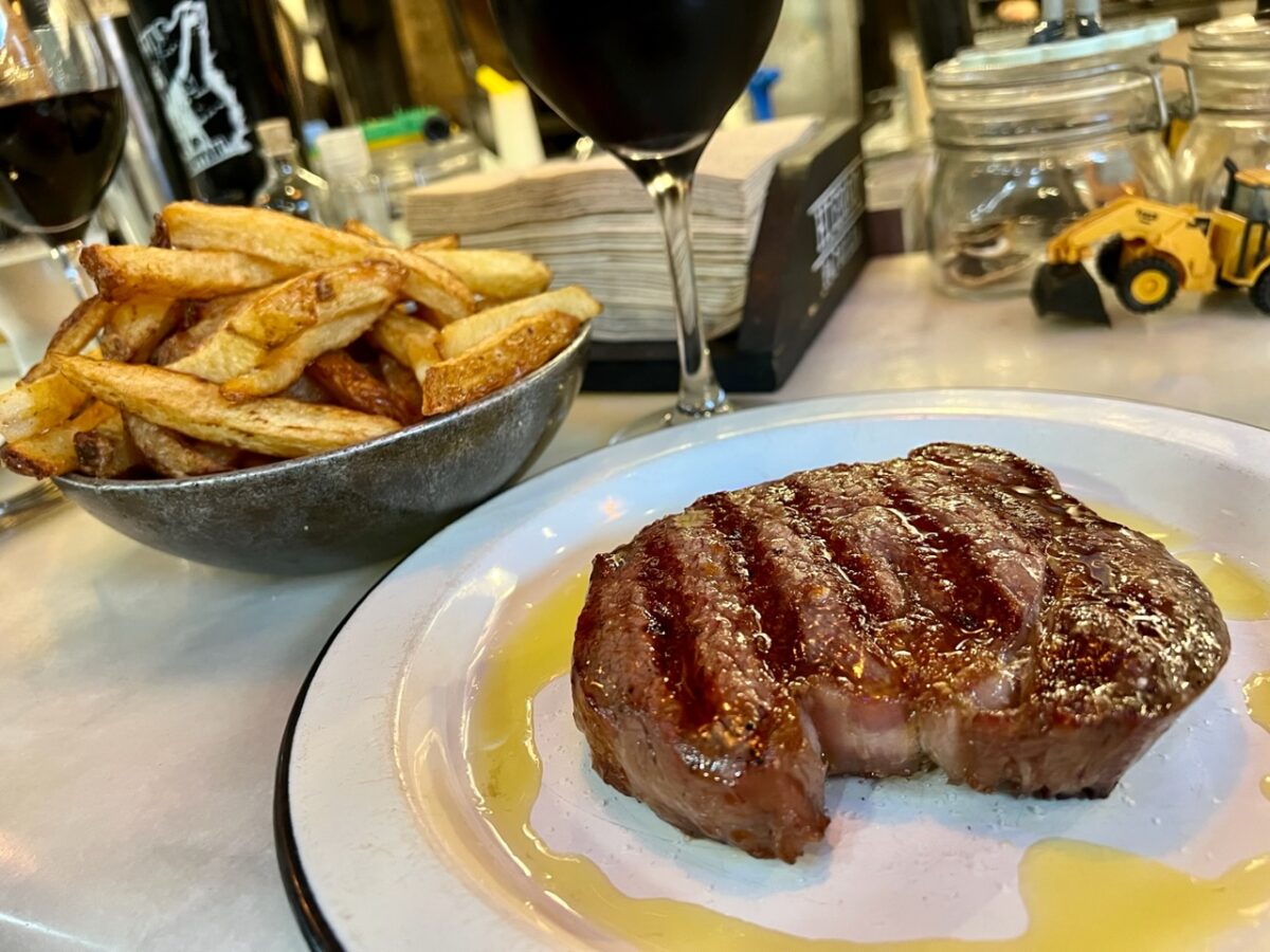 A ribeye steak from Hierro Parrilla