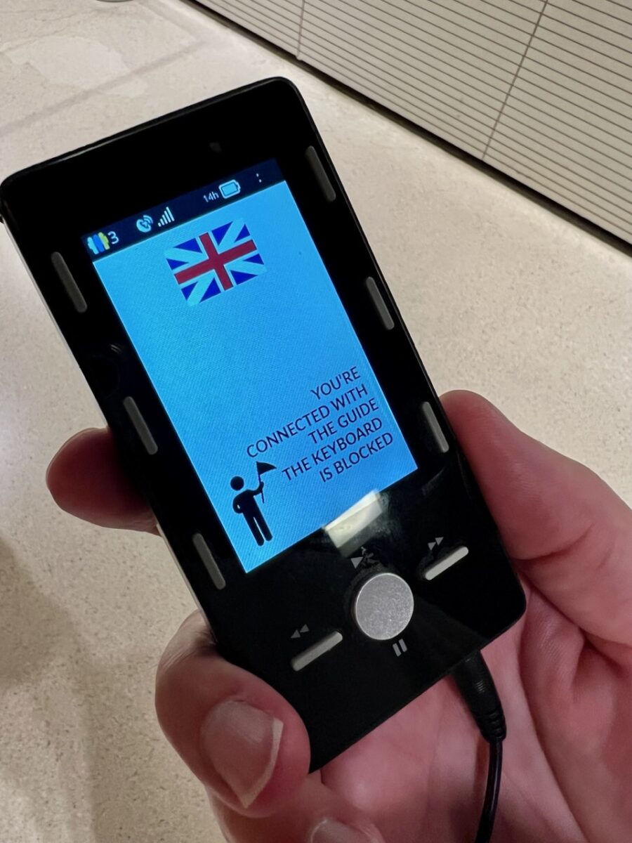 The audioguide device used with touring th Hungarian Parliament in Budapest