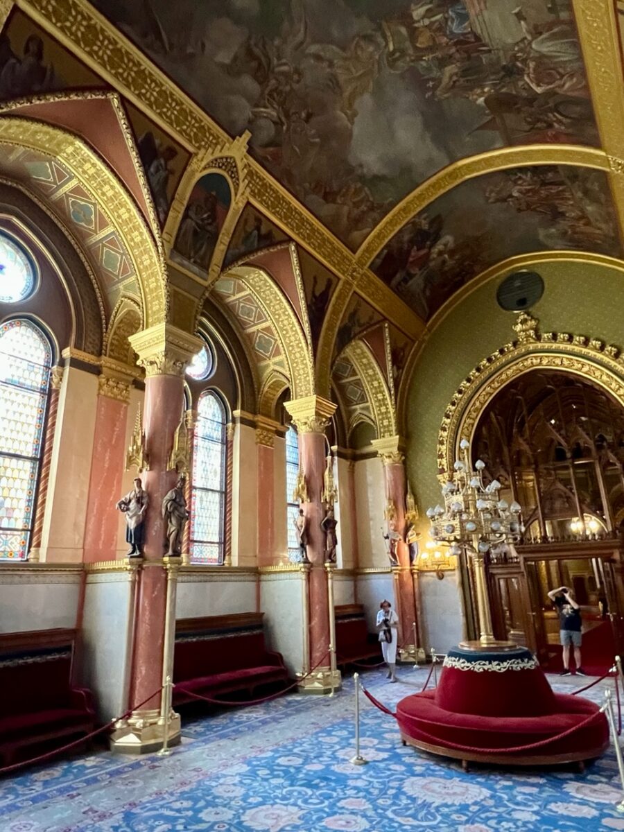The Lounge of The Chamber of Peers inside the Hungarian Parliament