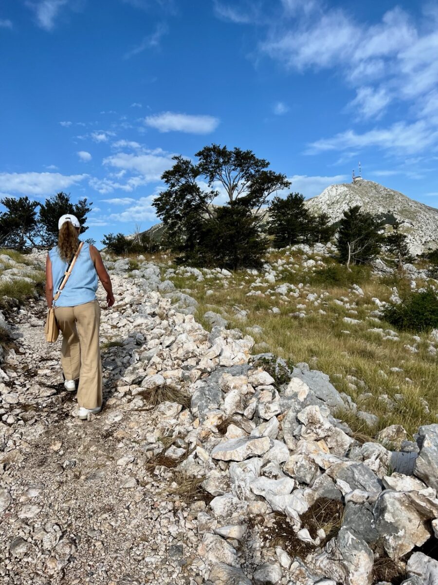 A hiking trail near the Upper station of the Kotor Cable Car