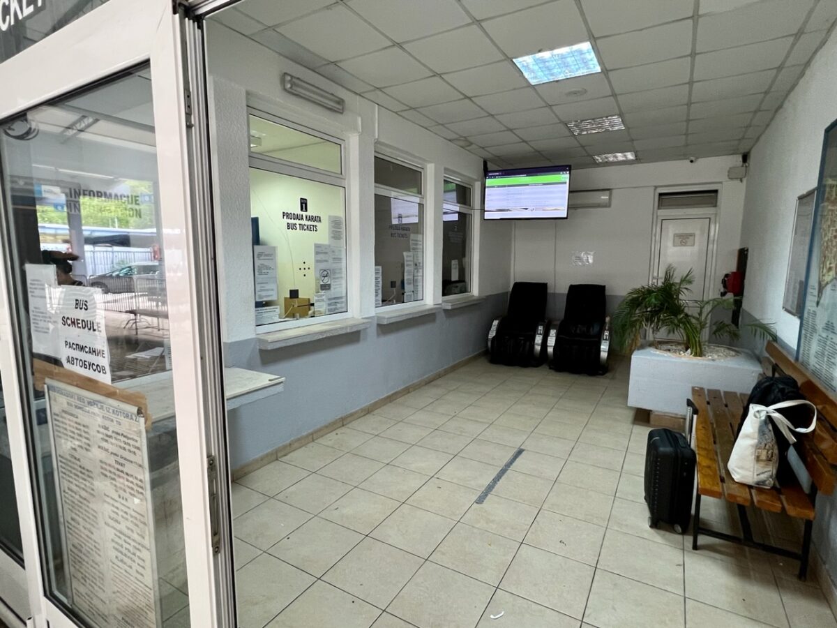 The Ticket windows at the Kotor Bus Station