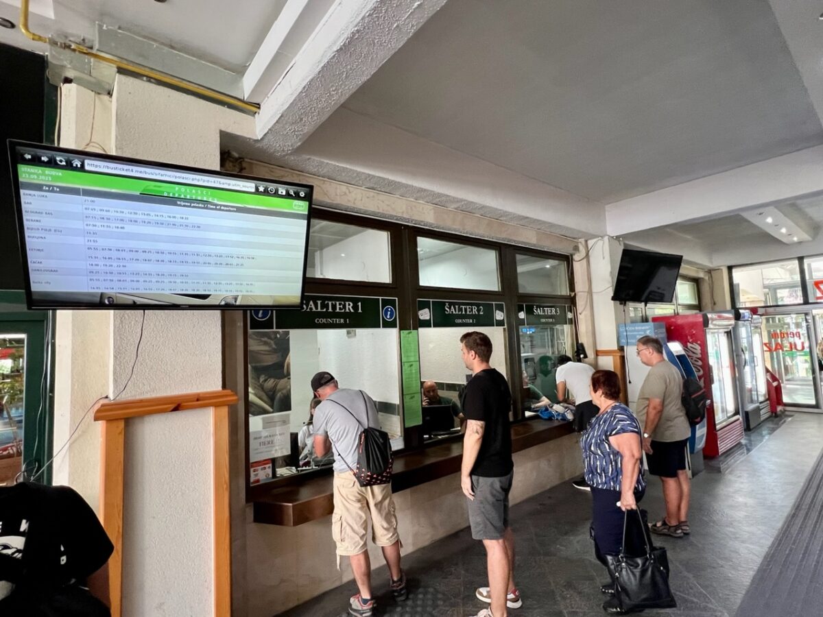 Inside the Budva Montenegro bus station
