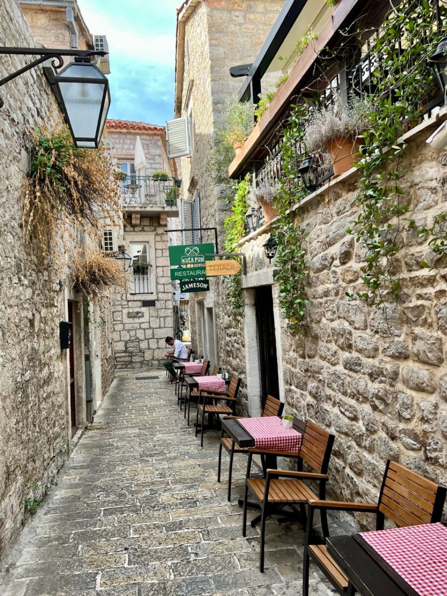 An Alleyway inside Budva Montenegro's Old Town