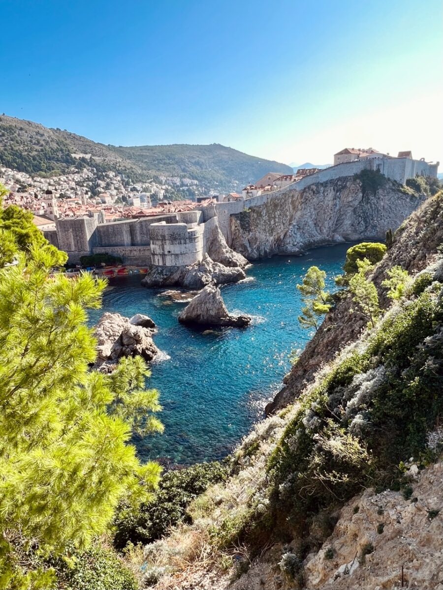 A distant view of Dubrovnik Croatia's Old Town