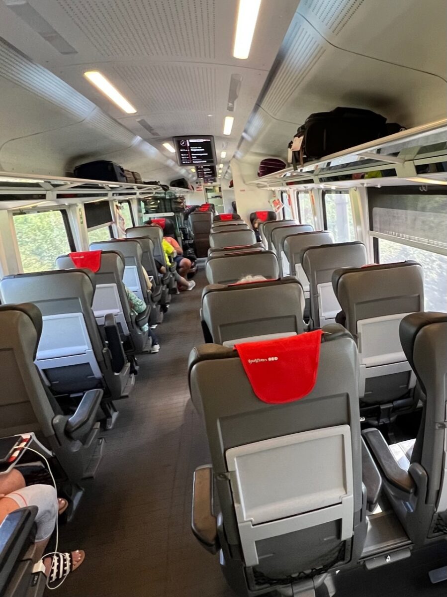 The First Class car on an Austrian Railjet Train
