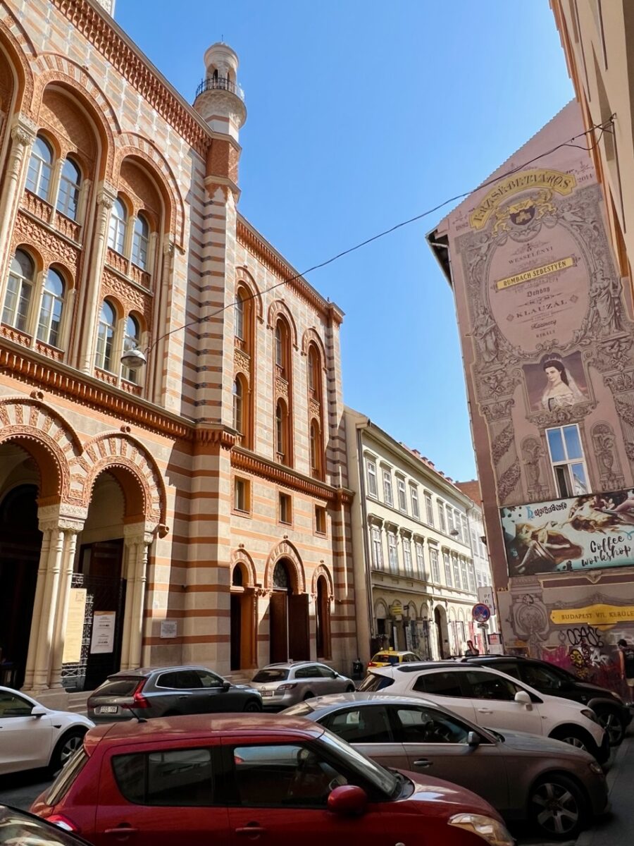 Rumbach Street Synagogue in the Jewish Quarter of Budapest Hungary