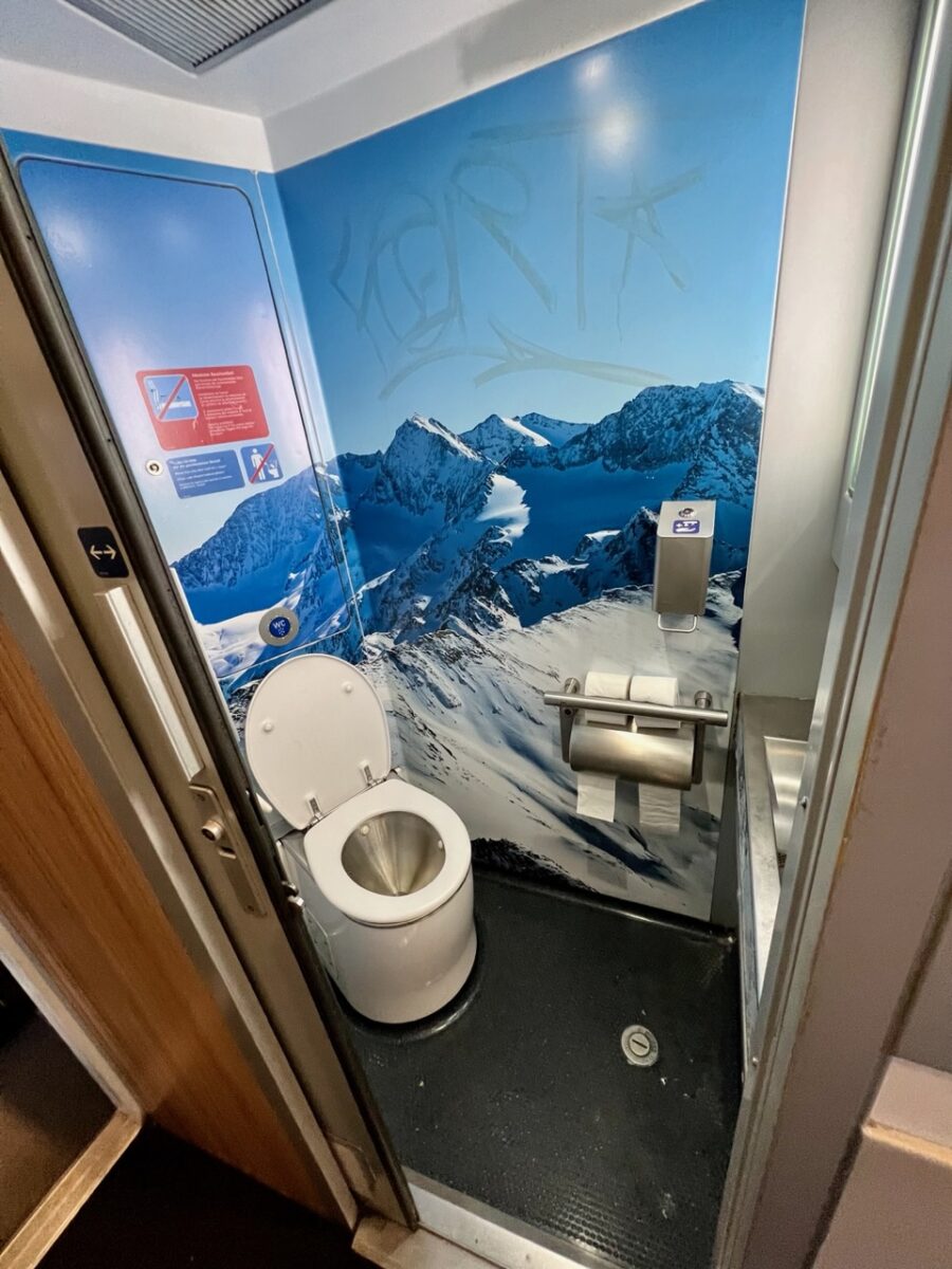 A WC on an Austrian Railjet train