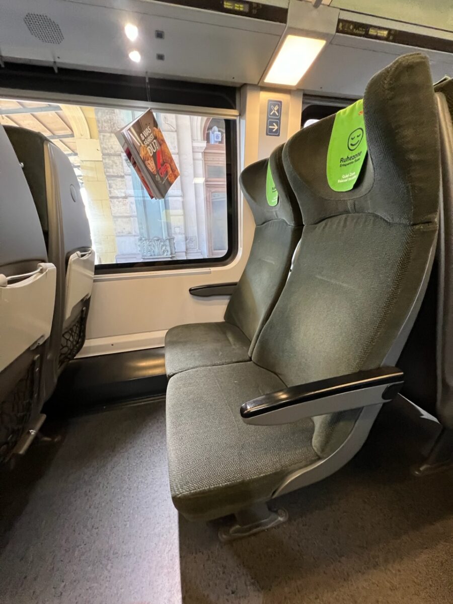 Economy seats on Austria's Railjet train