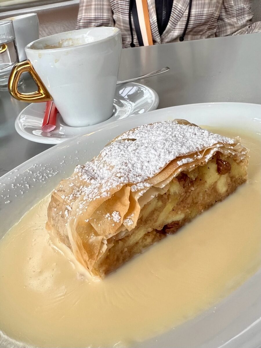 Apple Strudel at Cafe Landtmann in Vienna Austria