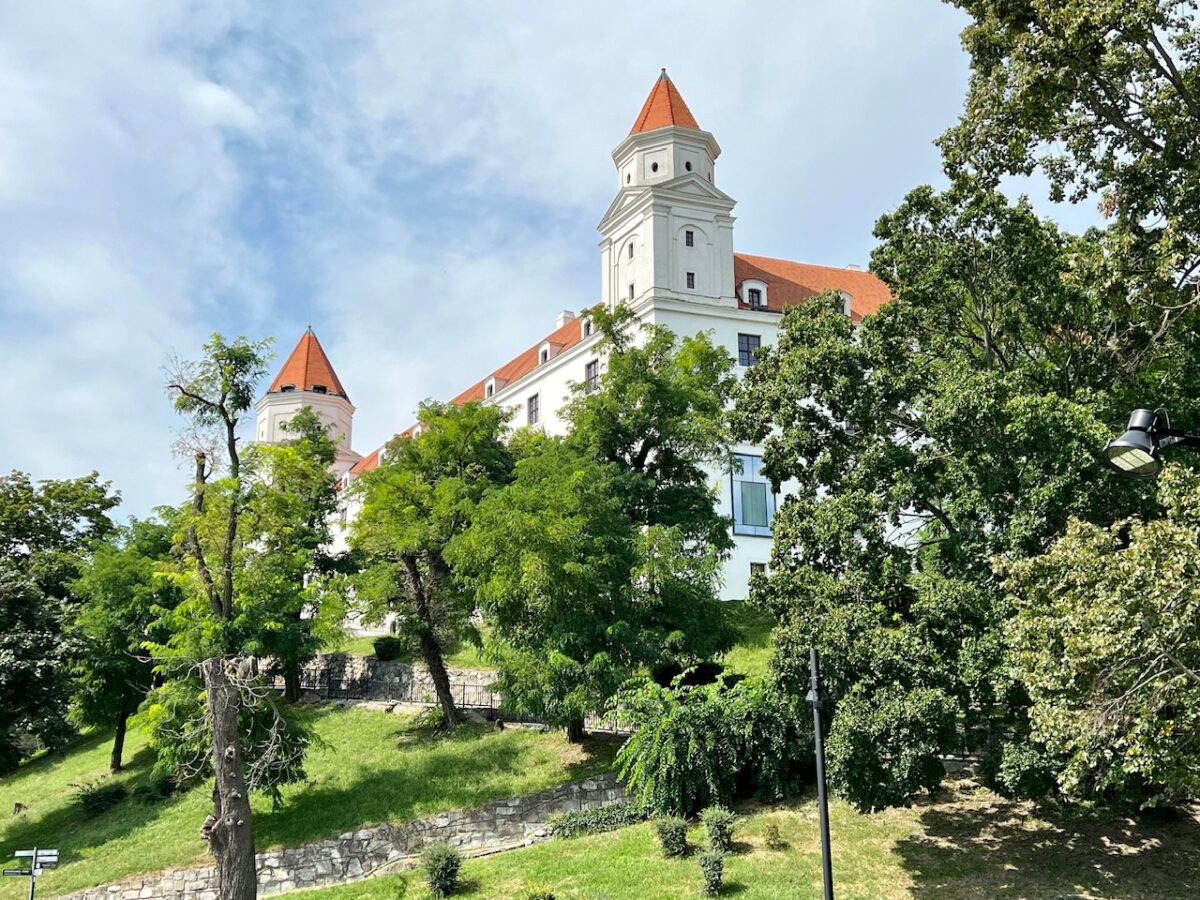 Bratislava Castle through the trees