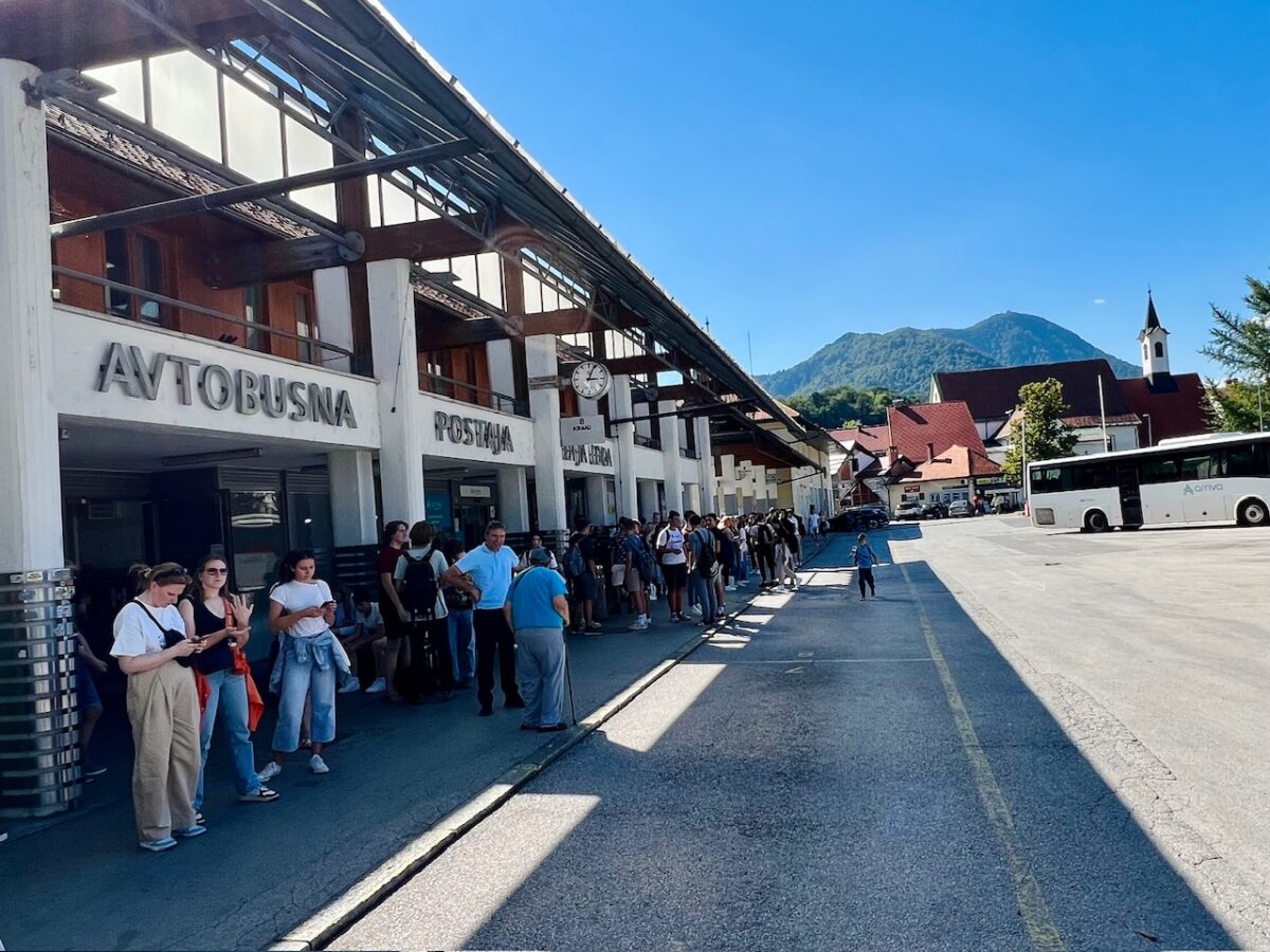 The Skofja Loka bus station in Slovenia