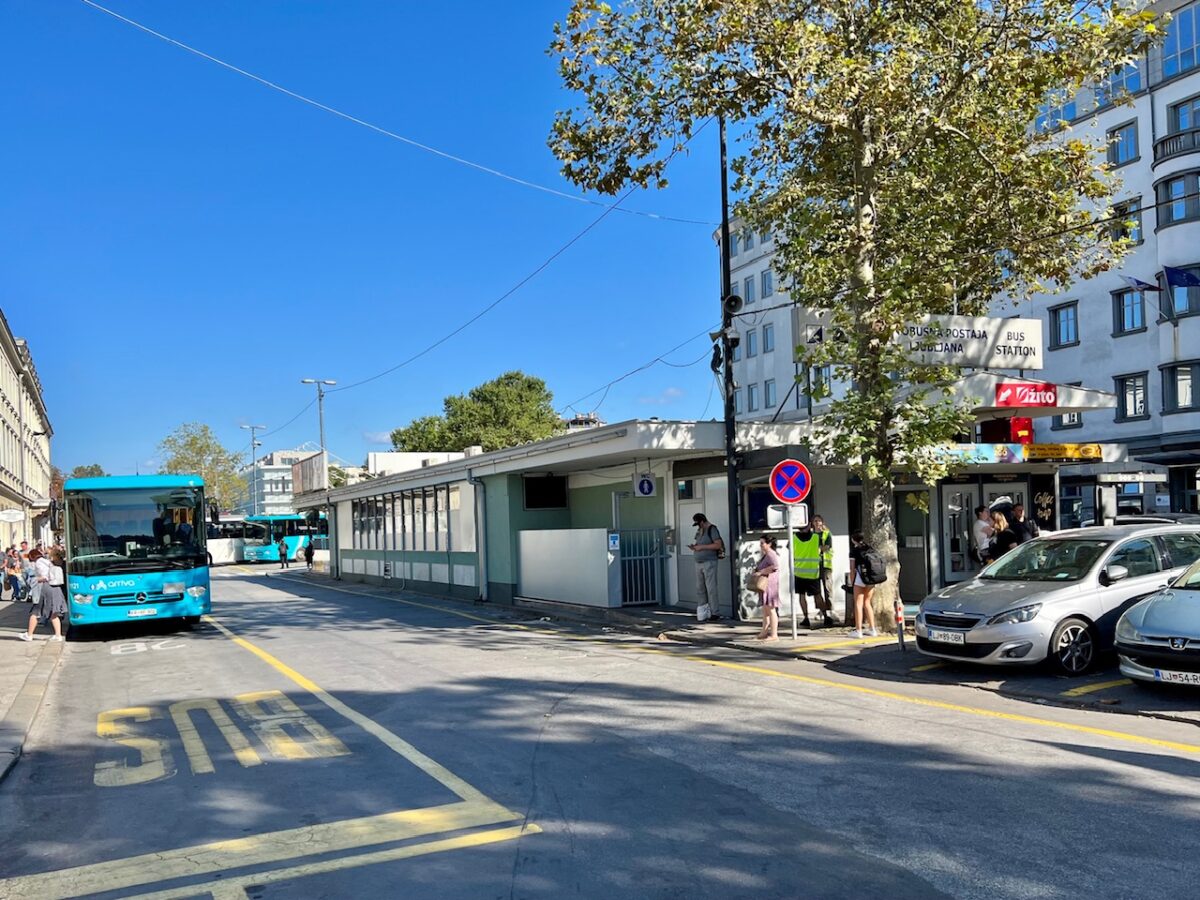 The main bus terminal in Ljubljana Slovenia