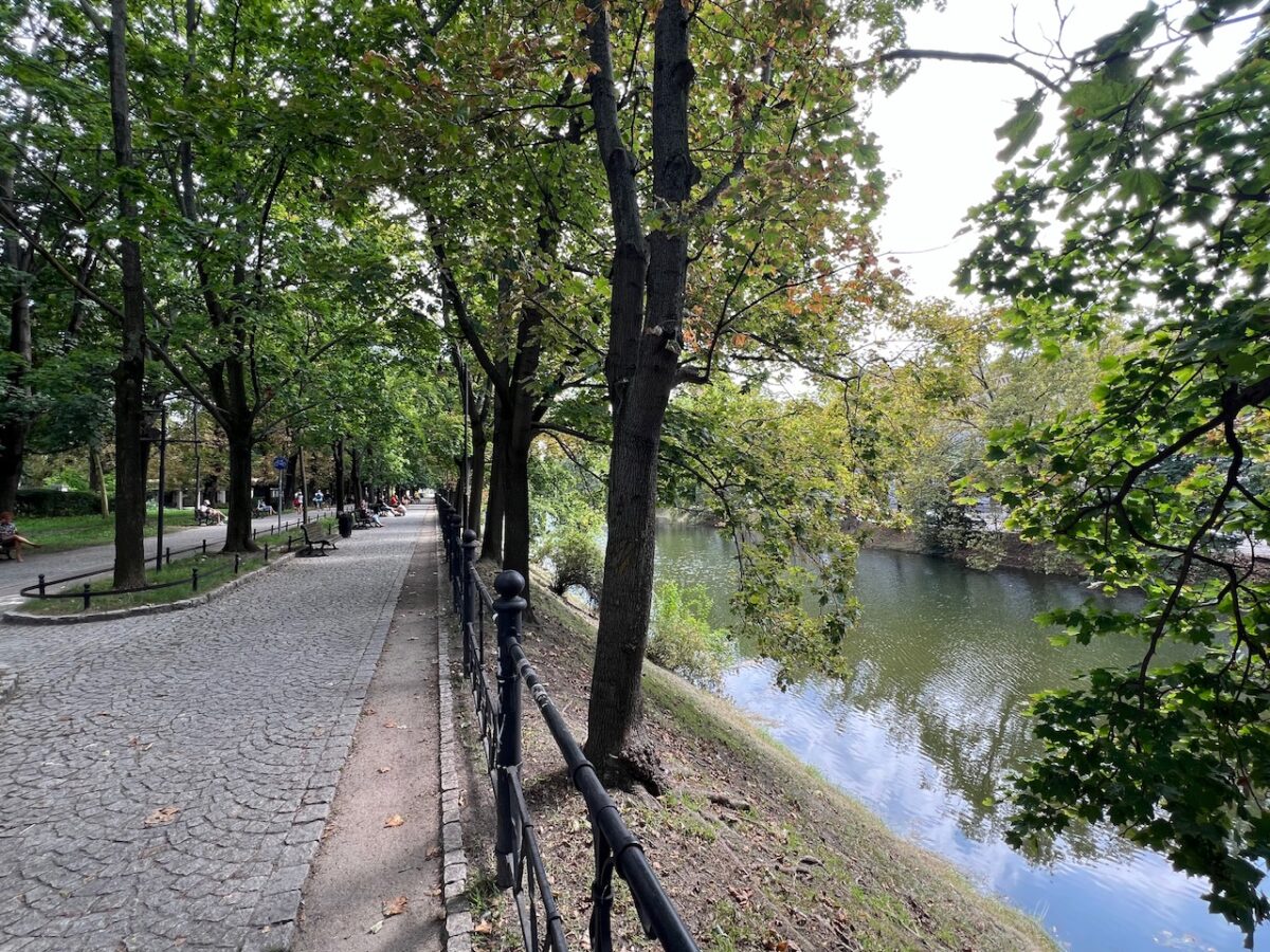 The Wroclaw Promenade following the city's moat