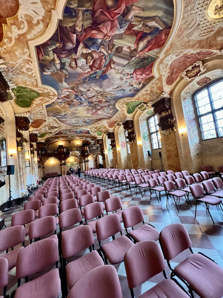 Inside the Aula Leopoldina room at the Univserity of Wroclaw Museum