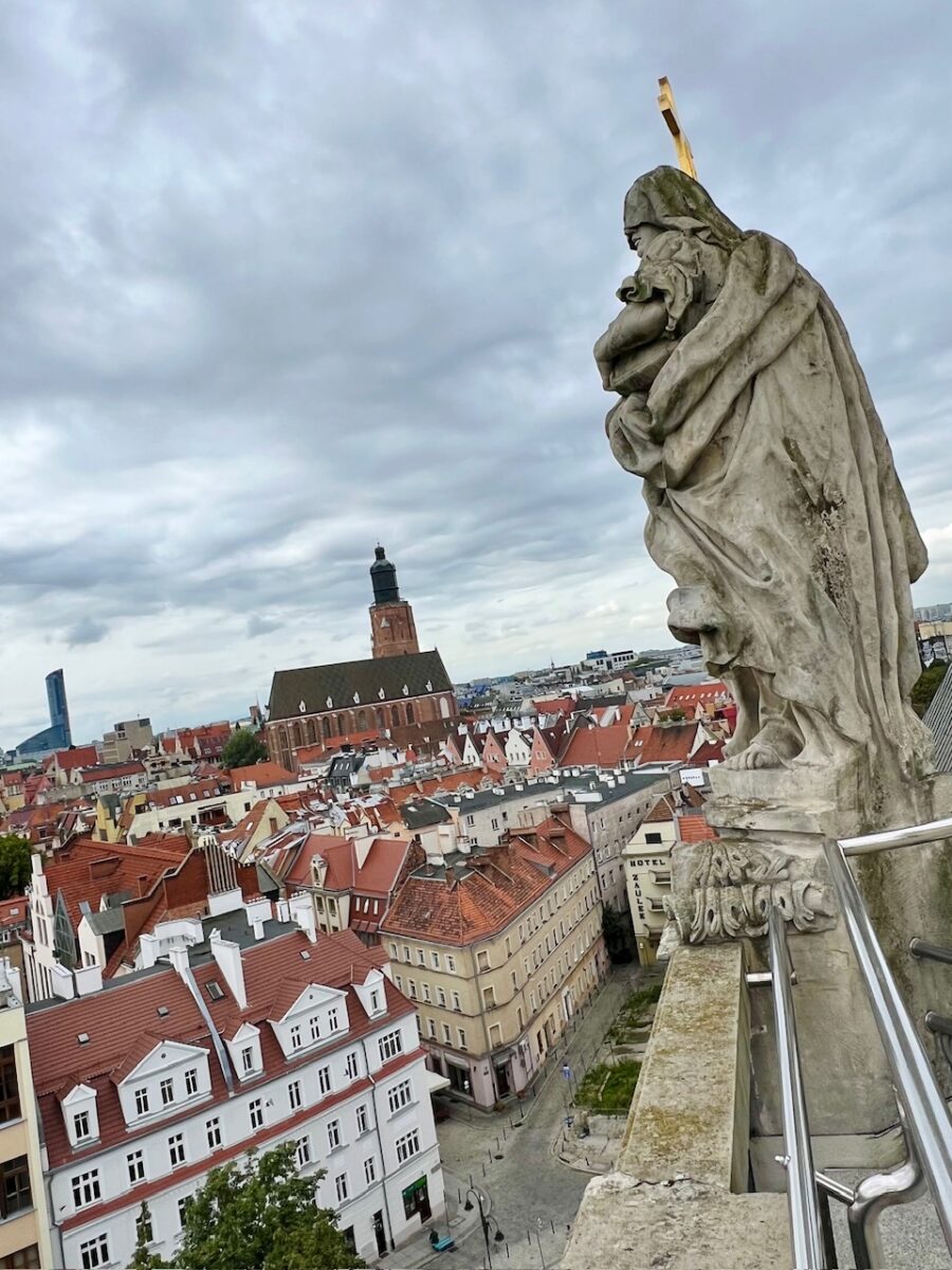 One of the views across Old Town Worclaw from the Mathematical Tower at the University of Wroclaw