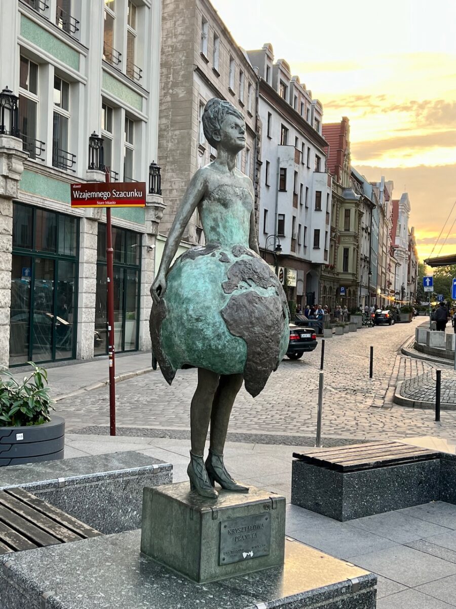 The Cristal Planet sculpture in Wroclaw Poland