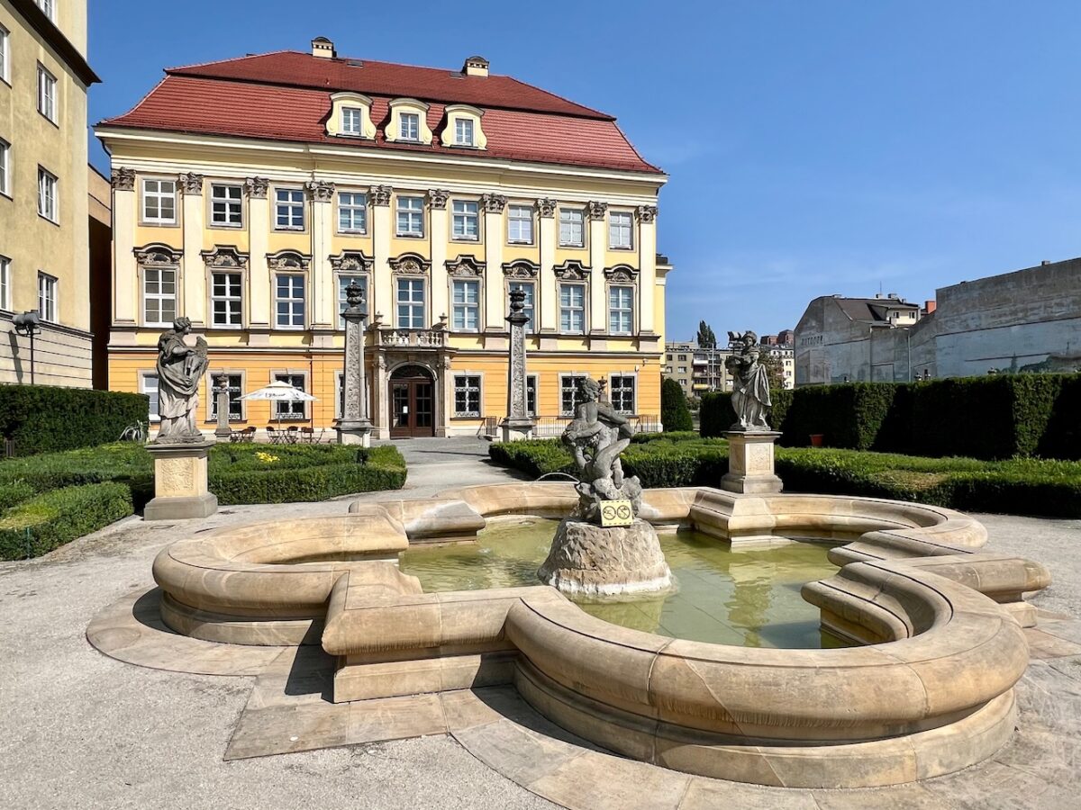 An outside courtyard while visiting the Wroclaw City Museum