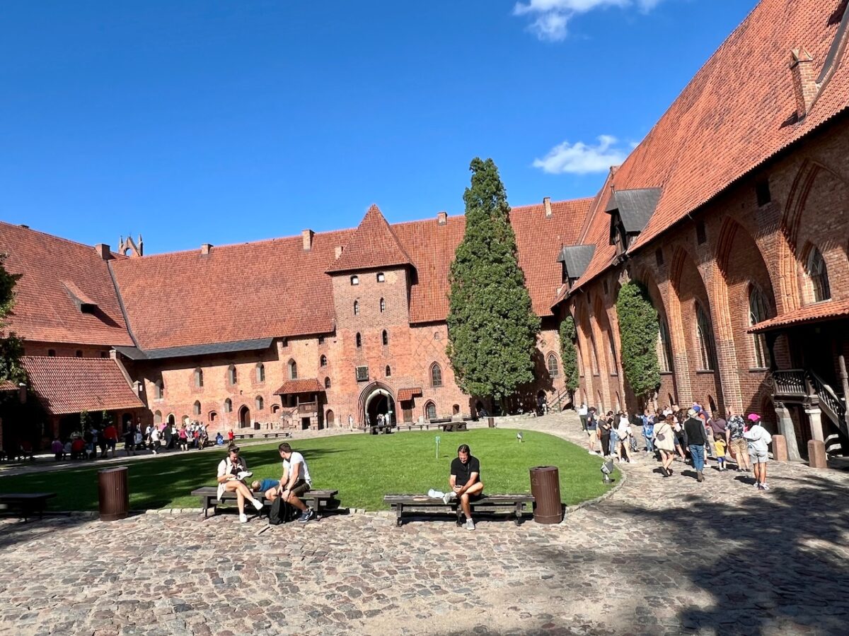 The courtyard for the Middle Castle in Malbork Castle