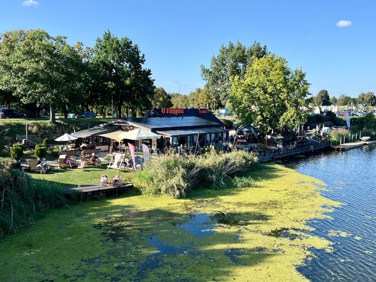 A restaurant called U Flisaka next to the Nogat River in Malbork Poland
