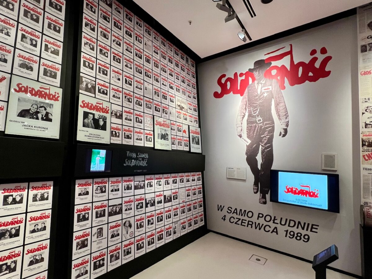 A display within the European Solidarity Center