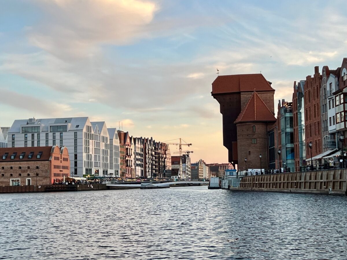 A view of Gdansk from the Motława River