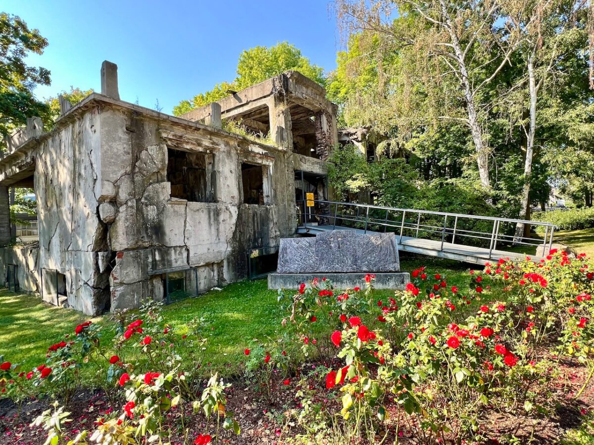 The ruins of one of the barracks at Westerplatte in Poland