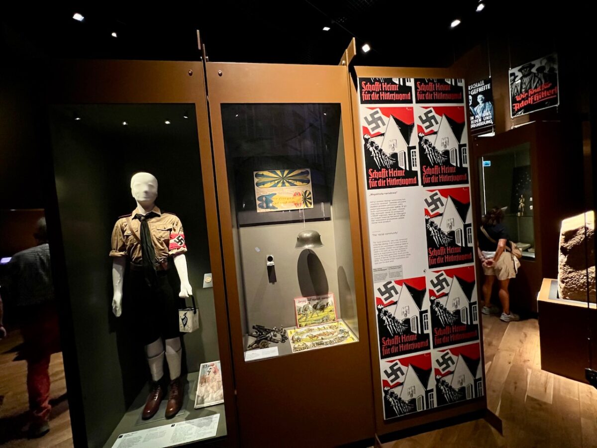 A display about pre-war Nazi Germany inside The Museum of the Second World War