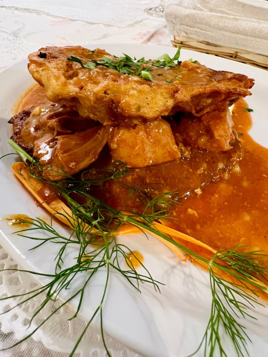 Potato Pancakes and Pork Goulash from Kuchnia u Doroty in Krakow's Jewish Quarter