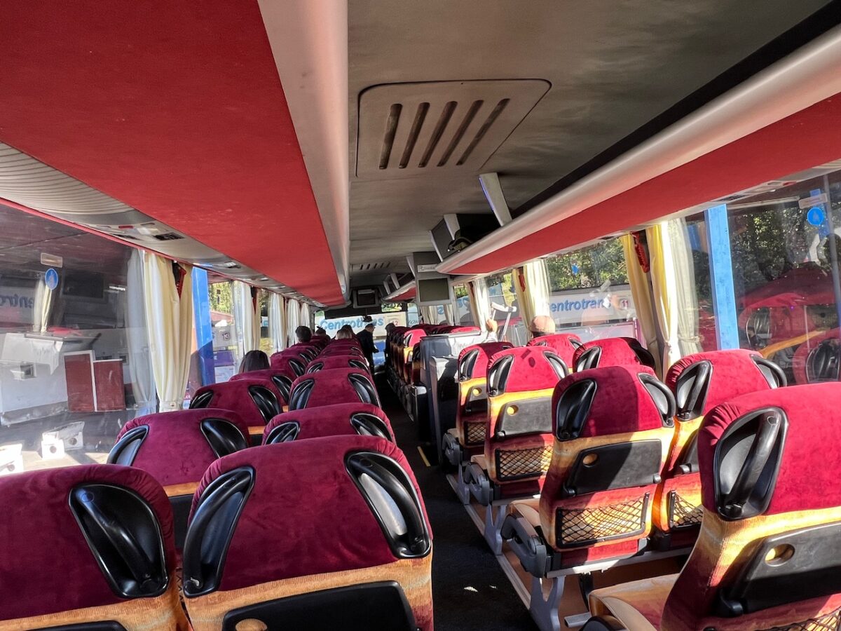 Inside the Autoprevoz bus from Sarajevo to Mostar
