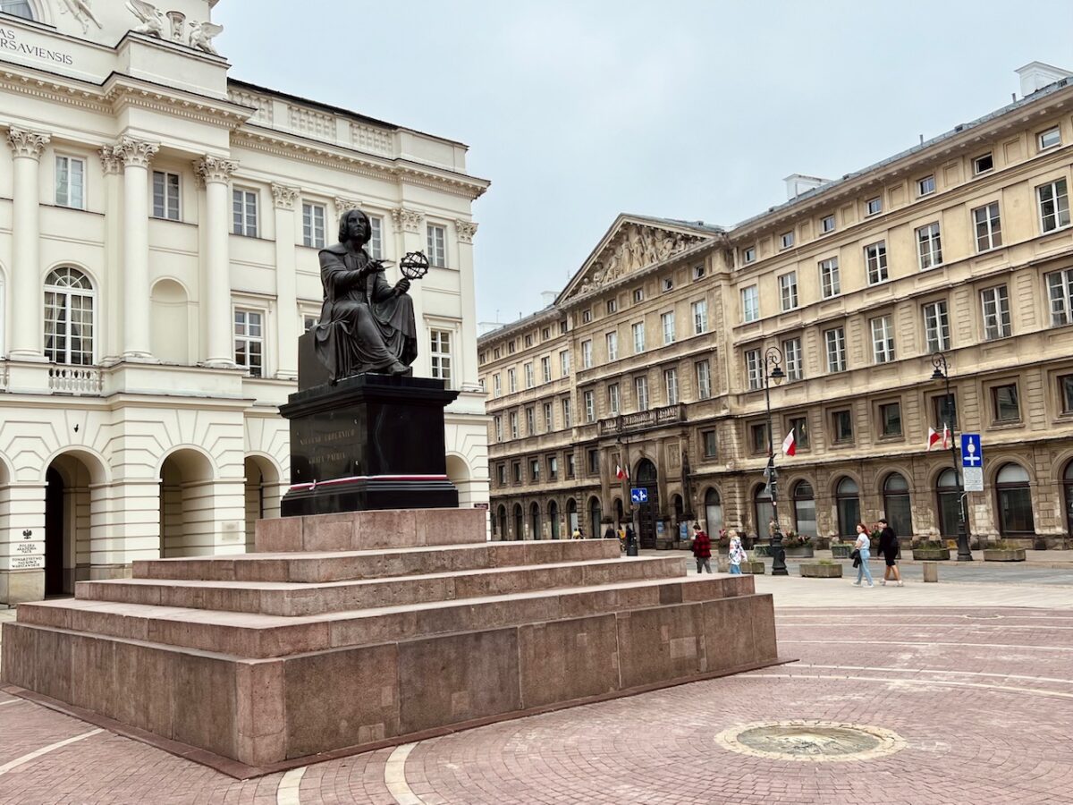 The Copernicus Statue along the Royal Route in Warsaw Poland