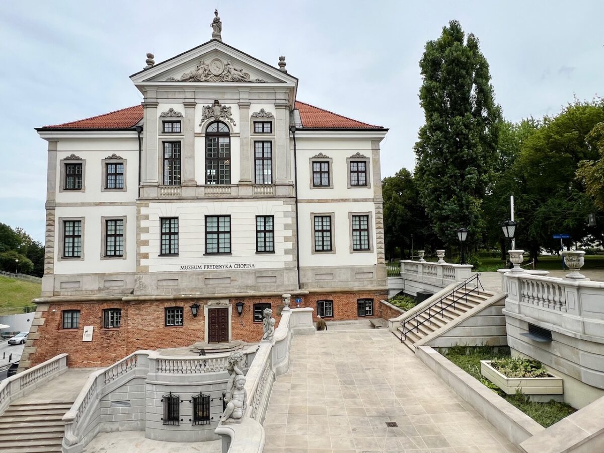 The outside of the Chopin Museum in Warsaw Poland