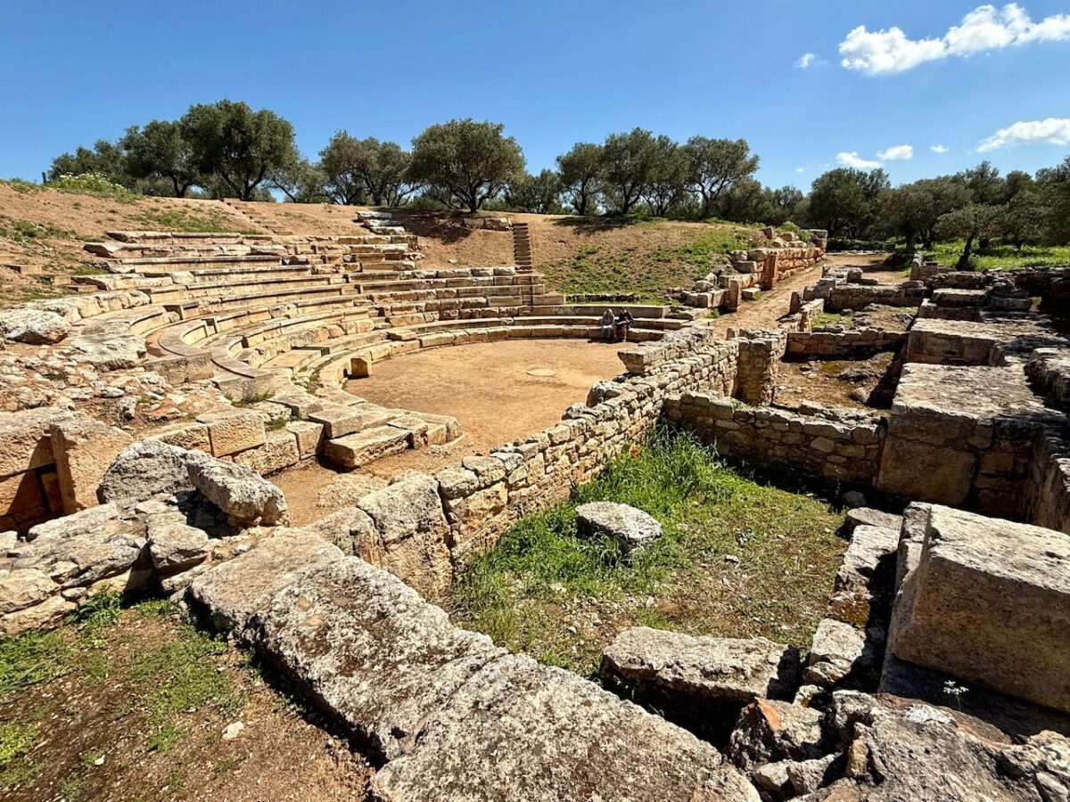 The Amphitheater of the Ancient City of Aptera in Crete